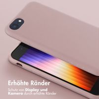 Selencia Silikonhülle mit abnehmbarem Band für das Apple iPhone SE (2022 / 2020) / 8 / 7 - Sand Pink