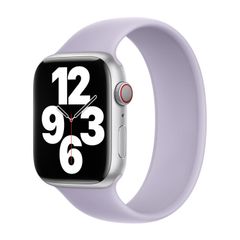 Apple Silikon Solo Loop für  Apple Watch Series 1 - 9 / SE (38/40/41 mm) | Series 10 / 11 (42 mm) - Größe 2 - Purple Fog