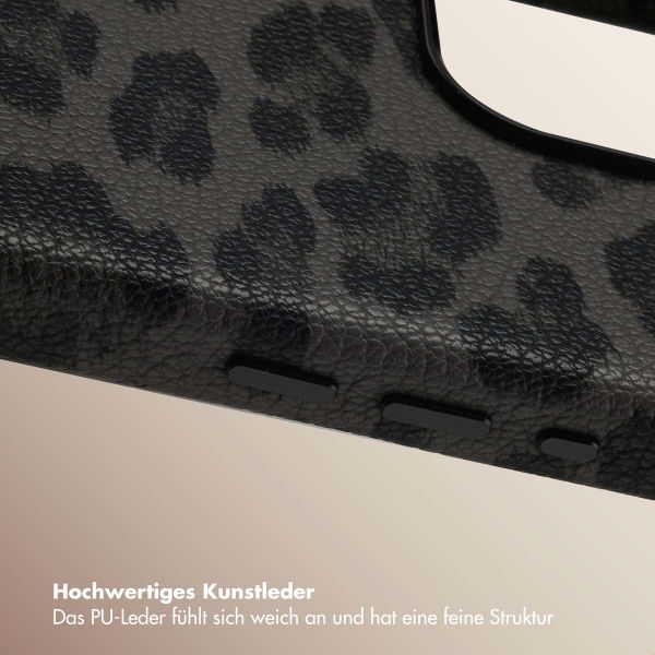 Selencia Sabi Backcover Leopardenmuster mit MagSafe Apple iPhone 15 Pro Max - Midnight Black