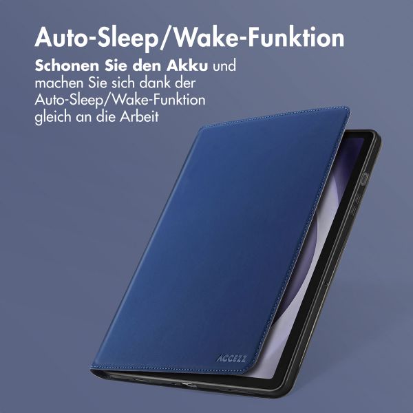 Accezz Classic Klapphülle Samsung Galaxy Tab A9 Plus - Dunkelblau