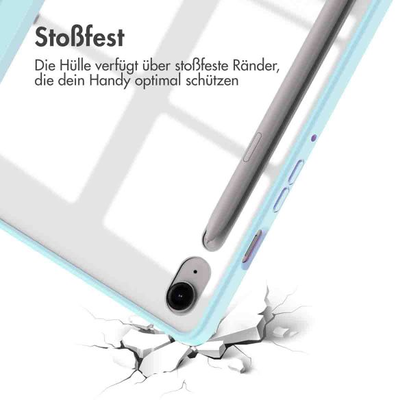 imoshion Trifold Hardcase Klapphülle für das Samsung Tab S9 FE 10.9 Zoll / Tab S9 11.0 Zoll - Hellblau