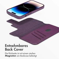 Accezz 2-in-1 Klapphülle aus Leder mit MagSafe für das Apple iPhone 14 Pro - Heath Purple