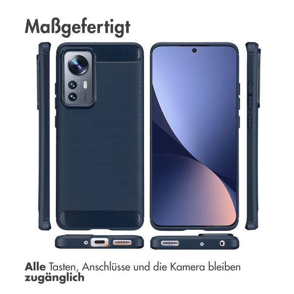 imoshion Brushed Back Cover für das Xiaomi 12 / 12X - Dunkelblau