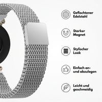 imoshion Magnetisches Milanaise Armband für Garmin Lily 2 - Silber