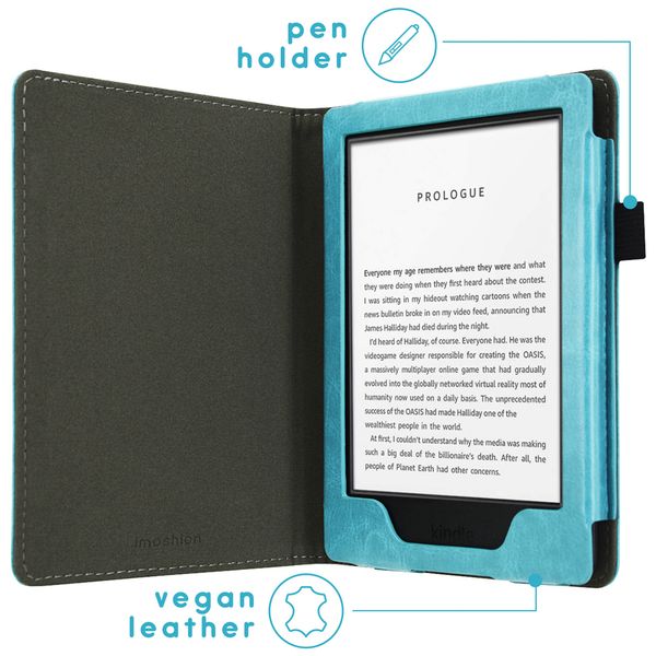 imoshion Vegan Leather Klapphülle Amazon Kindle 10 - Hellblau