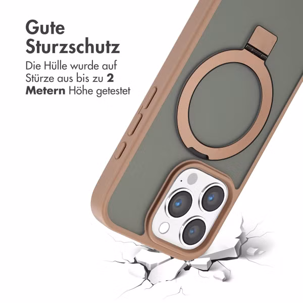Accezz Ring Stand Backcover mit MagSafe Apple iPhone 16 Pro Max - Braun