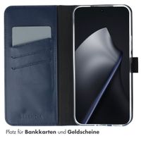 Selencia Echtleder Klapphülle Xiaomi 15T Pro - Dunkelblau