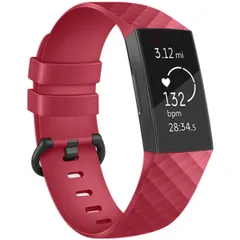 imoshion Silikonband für die Fitbit Charge 3 / 4 - Rot