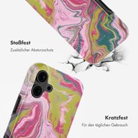 Selencia Vivid Tough Back Cover MagSafe für das iPhone 16 - Marble Pink