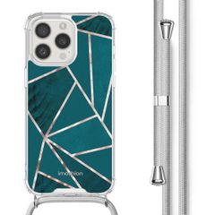 imoshion Design Hülle mit Band Apple iPhone 15 Pro Max - Petrol Green Graphic