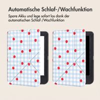 imoshion Design Klappbare Klapphülle Kobo Clara Colour / BW - Cherry Check