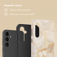 Selencia Vivid Back Cover Samsung Galaxy S23 FE - Golden Beige Marble