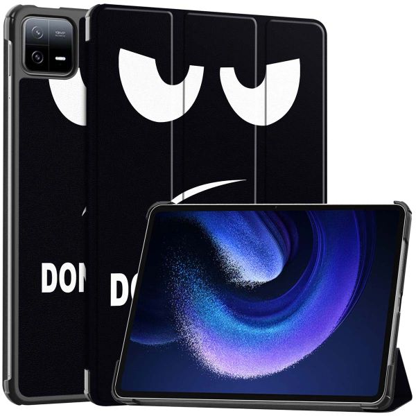 imoshion Design Trifold Klapphülle für das Xiaomi Pad 6 / 6 Pro - Don't touch