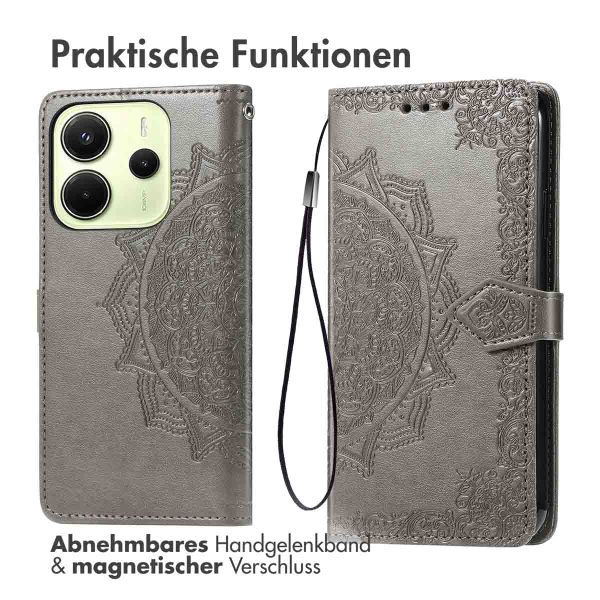 imoshion Mandala Klapphülle Xiaomi Redmi Note 14 (4G) - Grau