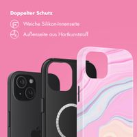 Selencia Vivid Rückabdeckung mit MagSafe Apple iPhone 15 - Pastel Lipstick Marble