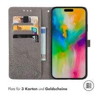 imoshion Mandala Klapphülle Apple iPhone 16 - Grau