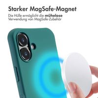 imoshion Color Backcover mit abtrennbarem Band MagSafe für das Apple iPhone 16 - Dark Green