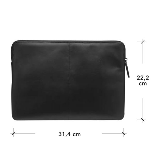 dbramante1928 Skagen Pro - Laptop Hülle 13 Zoll - Laptop Sleeve - Echtes Leder - MacBook Pro 13 Zoll / Air 13 Zoll - Black