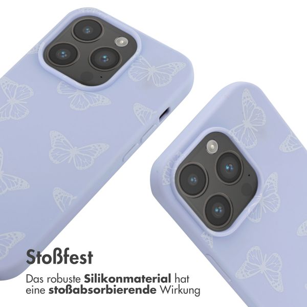 imoshion Silikonhülle design mit Band für das iPhone 14 Pro - Butterfly