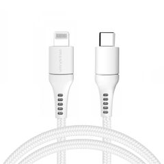 imoshion ﻿Lightning- auf USB-C-Kabel – nicht MFi-zertifiziert  – Geflochtenes Gewebe  – 2 m – Weiß