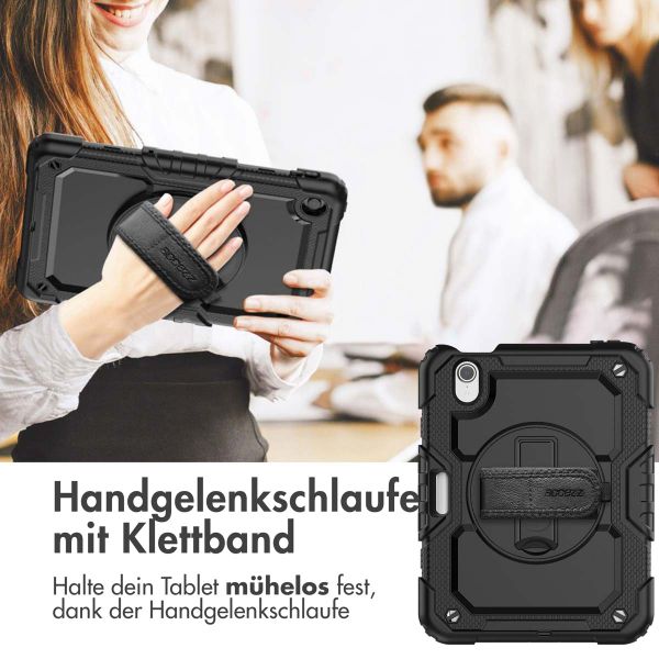 Accezz ﻿Robustes Back Cover mit Schultergurt für das iPad Mini 7 (2024) / iPad Mini 6 (2021) - Schwarz