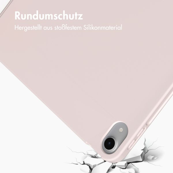 Accezz Smarte Klapphülle aus Silikon Apple iPad 11 (2025) 11 Zoll A16 / iPad 10 (2022) 10.9 Zoll - Rosa