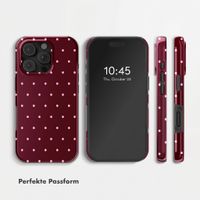 Selencia Vivid Rückabdeckung mit MagSafe Apple iPhone 16 Pro - Happy Dots Burgundy