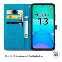 imoshion Mandala Klapphülle für das Xiaomi Redmi 13 (4G) - Türkis