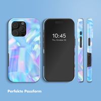 Selencia Vivid Tough Back Cover mit MagSafe für das iPhone 16 Pro Max - Holographic Blue Dream