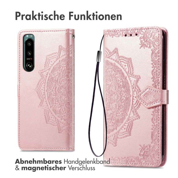 imoshion Mandala Klapphülle für das Sony Xperia 5 IV - Rose Gold