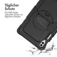 Accezz Robustes Back Cover mit Schultergurt für das Samsung Galaxy Tab S10 Plus / Tab S9 FE Plus / Tab S9 Plus 12.4 Zoll - Schwarz