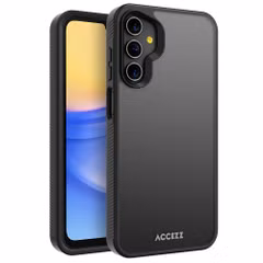 Accezz Rugged Frosted Back Cover Samsung Galaxy A15 (5G/4G) - Schwarz