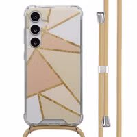 imoshion Design Hülle mit Band Samsung Galaxy S24 - Beige Graphic