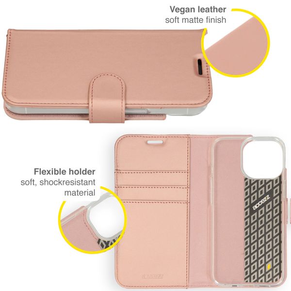 Accezz Wallet TPU Klapphülle Apple iPhone 14 Pro Max - Rosé gold