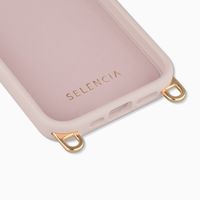 Selencia Rivièra MagSafe Backcover mit abnehmbaren Haken für das Apple iPhone 17e / 16e - Sorbet Pink + Chain Charm - Silver