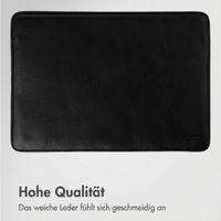 Accezz Leather Laptop Hülle Apple MacBook 14 Zoll - Laptop Sleeve - Schwarz
