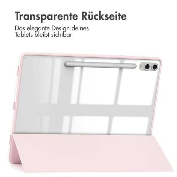 imoshion Trifold Hardcase Klapphülle für das Samsung Galaxy Tab S10 Plus / Tab S9 Plus / Tab S9 Plus FE 12.4 Zoll - Rosa