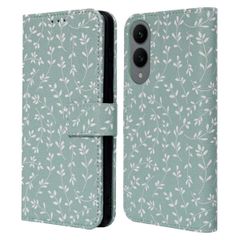 imoshion Design Klapphülle Samsung Galaxy S25 Edge - Smoke Green Flowers