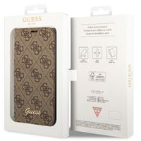 Guess 4G Logo Klapphülle Apple iPhone 14 Pro - Braun