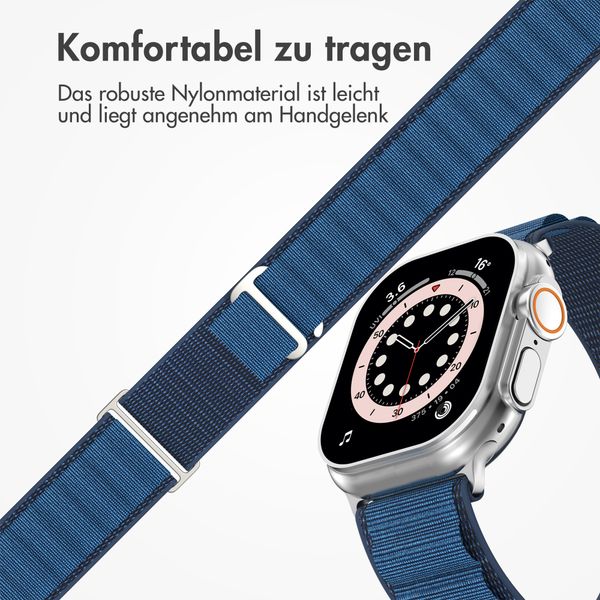 Accezz Nylon Alpine Armband für Apple Watch | 44/45/46/49 mm - Dark Blue