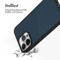 Accezz Premium Leather Card Slot Back Cover für das Apple iPhone 14 Pro Max - Dunkelblau