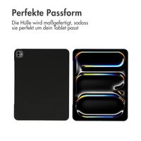 Accezz Liquid Silicone Back Cover mit Stifthalter Apple iPad Pro 13 (2024) M4 - Schwarz