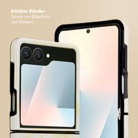 Selencia Vivid Back Cover Samsung Galaxy Z Flip 7 - Golden Beige Marble