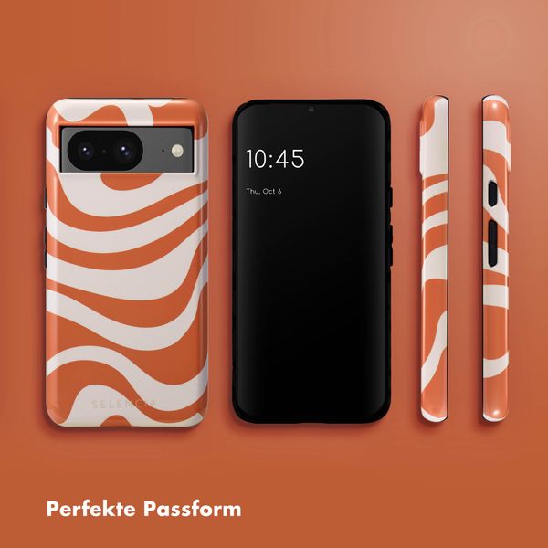 Selencia Vivid Tough Back Cover für das Google Pixel 8 - Dream Swirl Orange