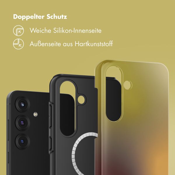 Selencia Vivid Rückabdeckung mit MagSafe Samsung Galaxy S25 - Gradient Olive Dust