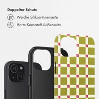 Selencia Vivid Back Cover Apple iPhone 15 - Check This Olive