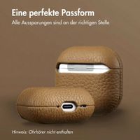 Accezz Echtleder Case  Apple Airpods 4 - Taupe