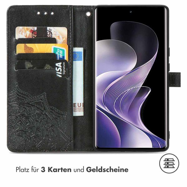 imoshion Mandala Klapphülle für das Xiaomi Redmi Note 14 Pro Plus 5G - Schwarz