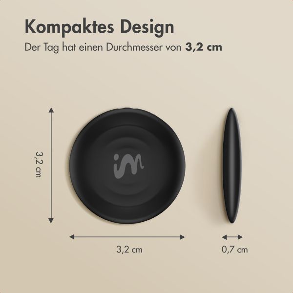 imoshion Mini Tag - Bluetooth-Tracker für iOS - 2 pack - Schwarz