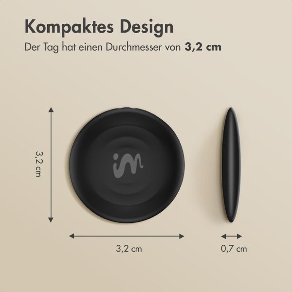 imoshion Mini Tag - GPS-Tracker für iOS - 2 pack - Schwarz